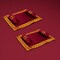Pack of 2 Velvet Asan Takiya Pillow Set for Laddu Gopal, Krishna, Kanha Ji Ganesha God Goddess Idols – 9 x 6.5 Inch Soft Mattress Cushion Gadda Bed Cum Aasan for Pooja, Home Temple Decor